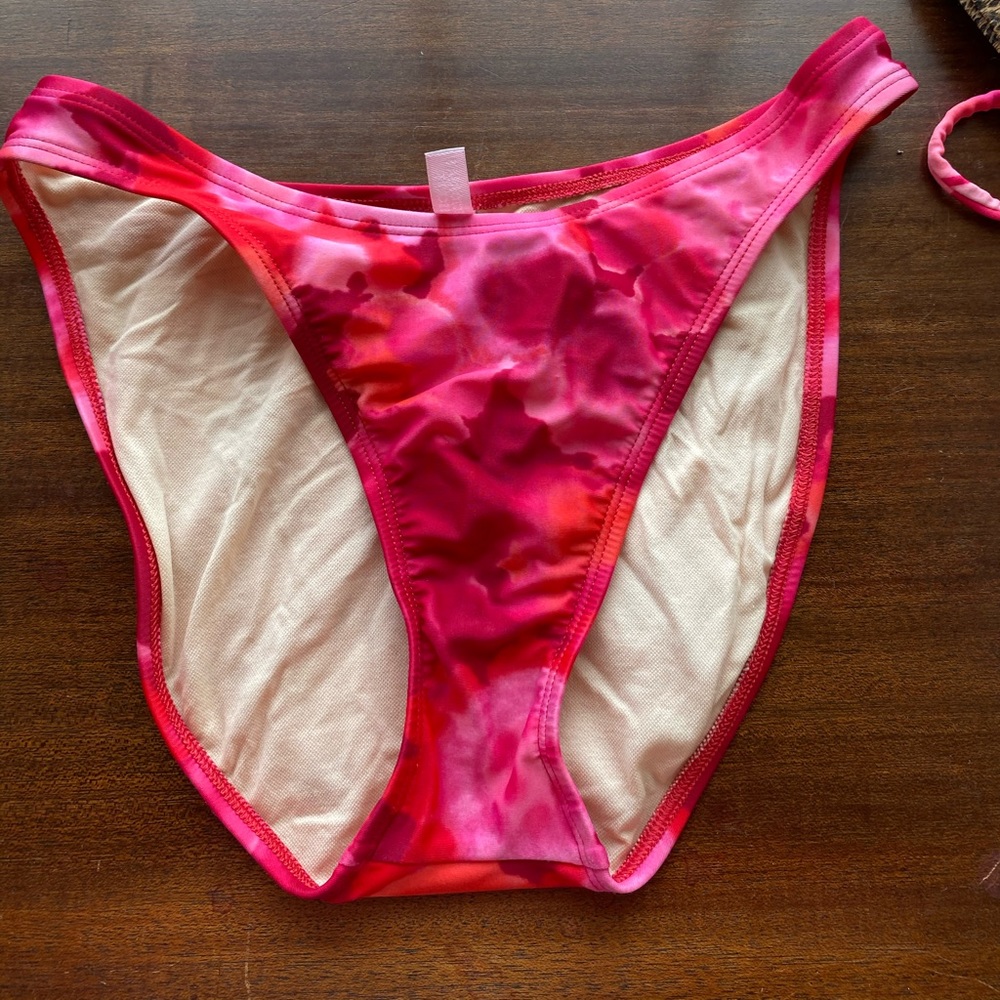 VS Swim Bottom Pink Floral Watercolor